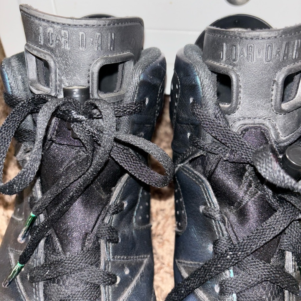 The shoe shown in the image is the Air Jordan 6 Retro 'All-Star Chameleon'